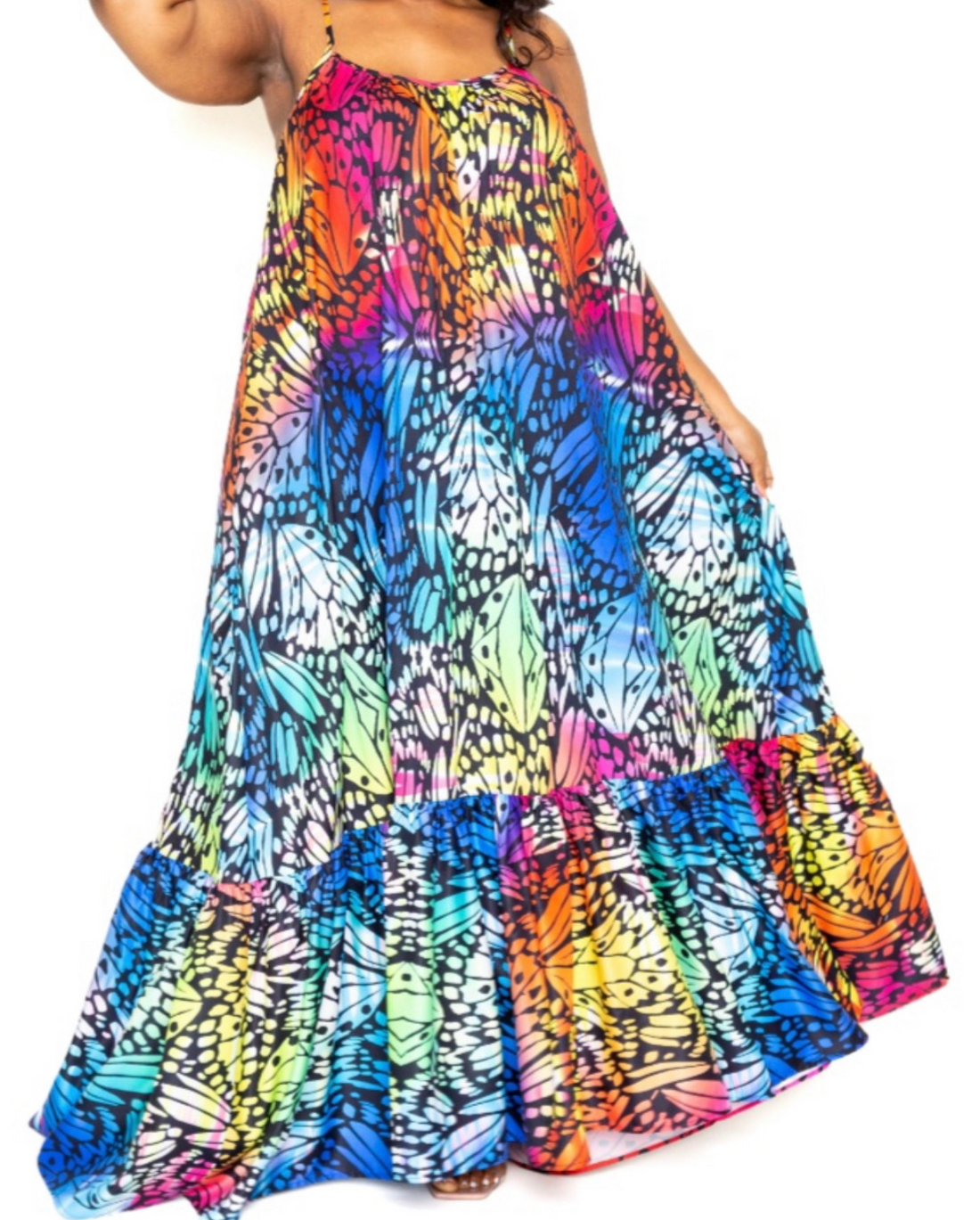 Color Butterfly Maxi Dress